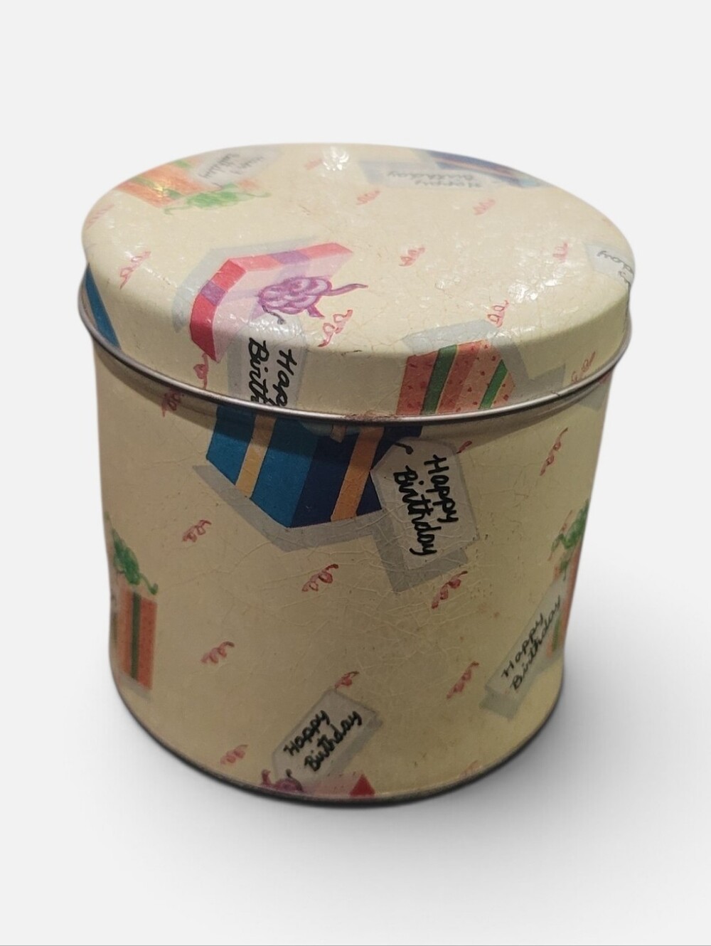 Vintage Bristol Ware  Happy Birthday Tin